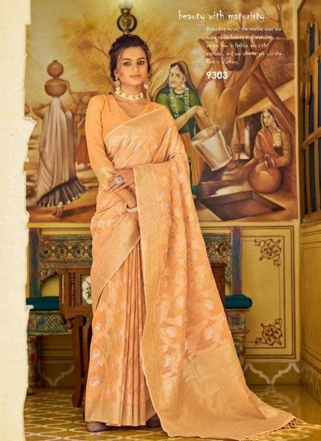 Orange Colour Rajpath Aksaya Fancy Festive Wear Designer Latest Saree Collection 9303